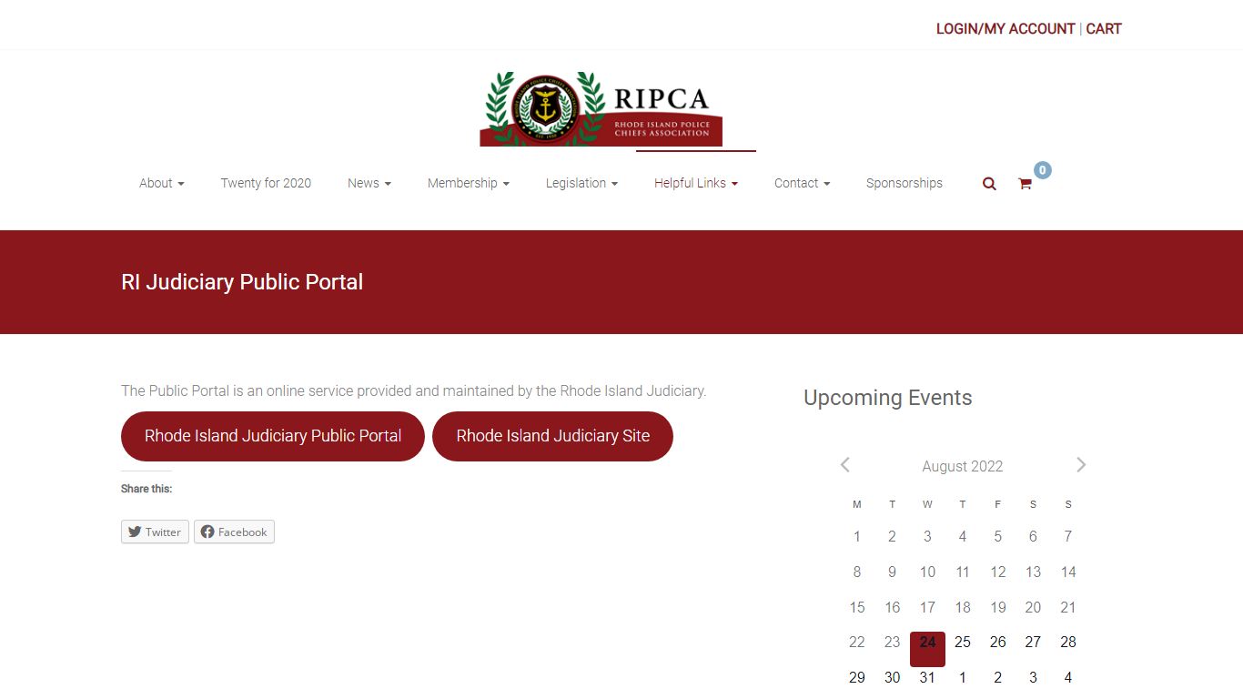 RI Judiciary Public Portal - Rhode Island Police Chiefs Association