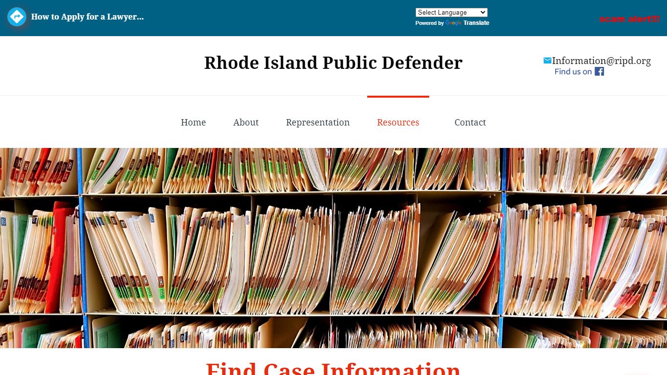 Find Case Information - Rhode Island